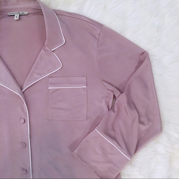 Express Pajama Style Button Down with Cuffs - Picture 3 of 5